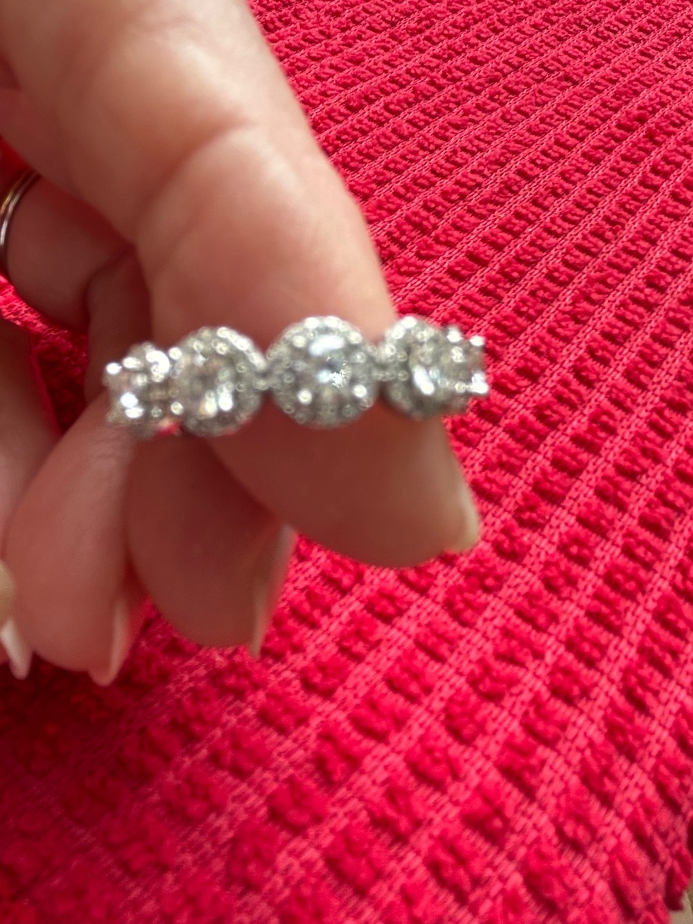 Moissanite Silvara Eternity Band 1.98 CTW Sterling Silver 925 Size 7 Ring